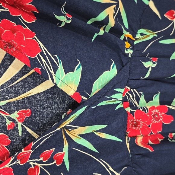 {KORI America} Floral V-Neck Top - Multicolor With Tassles - Picture 8 of 12